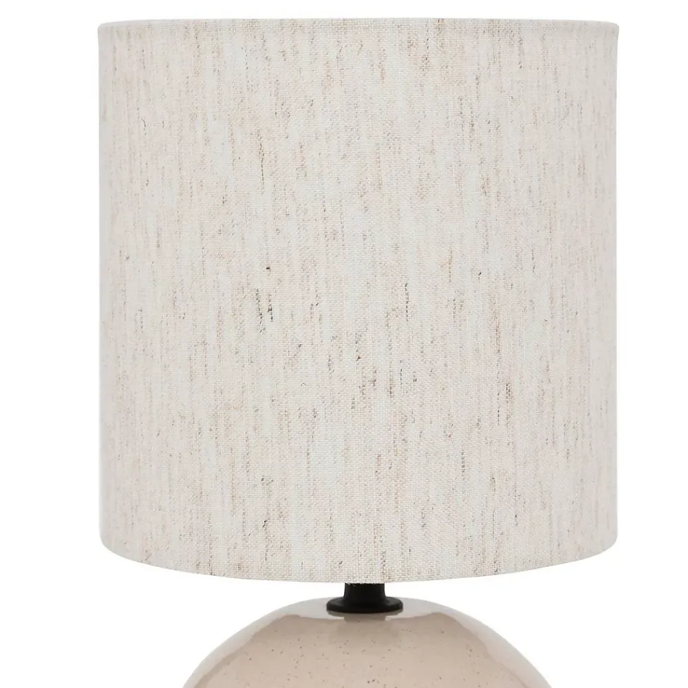 Atmosphera Créateur D'Intérieur Lampe Gaia en coton H26,5cm blanc - Atmosphera