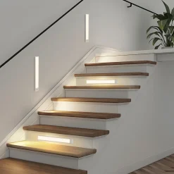 Nettlife Lampe LED sous meuble avec détecteur de mouvement, rechargeable par USB, 1 500 mAh, un couloir ou un placard
