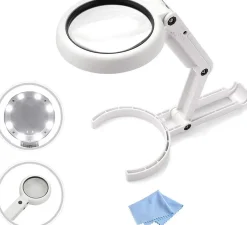 Outlet Velamp Lampe loupe à main ou de table 8 LED 5X / 11X