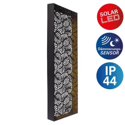 Best Näve Lampe solaire / décorative 'Ima' en métal noir, blanc chaud, avec capteur crépusculaire, hauteur environ 61,7 cm, pour l'extérieur