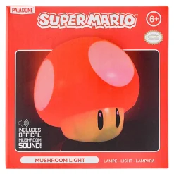Enfant Veilleuse Bébé Et Enfant|Luminaire Pour Chambre Enfant<Lampe Super Mario rouge, veilleuse décorative champignon 3D et sons, l.12,5 x H.12 cm sans fil, Paladone