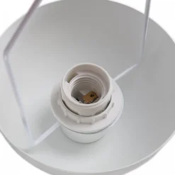 Alpinaluz Lampadaire Intérieur<Lampe sur Pied au Design Nordique Blanc Classique avec Abat-Jour et Base Parabolique Douille E27 pour Salon Salle à Manger Chambre