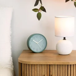 Atmosphera Créateur D'Intérieur Lampe Intérieure<Lampe Timeo blanche striée - céramique H25 cm - Atmosphera