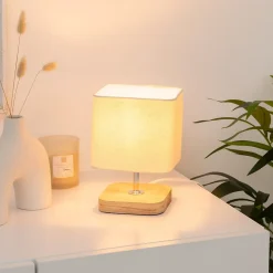 Atmosphera Créateur D'Intérieur Lampe Intérieure<Lampe Toxey - bois et ivoire H21 cm - Atmosphera