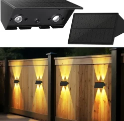 zmh Applique Murale Extérieure|Éclairage Solaire<Lampes Solaires Pour Mur Extérieur - 2 Appliques Murales Solaires Blanc
