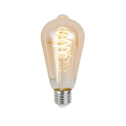 Sale Qazqa Lanterne d'extérieur intelligente dorée 3 lumières avec WiFi ST64 - New Haven