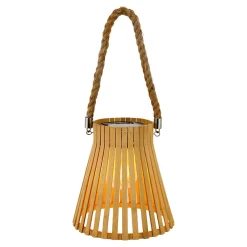 Best Lanterne extérieur LED à énergie solaire IP44 0.06 W blanc chaud H.33,5 x l.17,5cm bambou