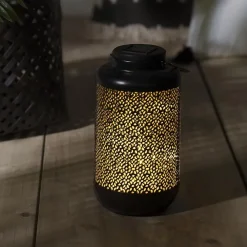 Atmosphera Créateur D'Intérieur Lampe Intérieure<Lanterne solaire - métal ajouré - noir H26 cm - Atmosphera