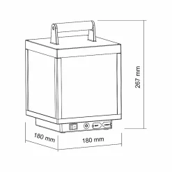 Beneito & Faure Lampe Extérieure|Éclairage Solaire<Lanterne solaire à visière LED alimentée par batterie 3,5 W, IP54 noire