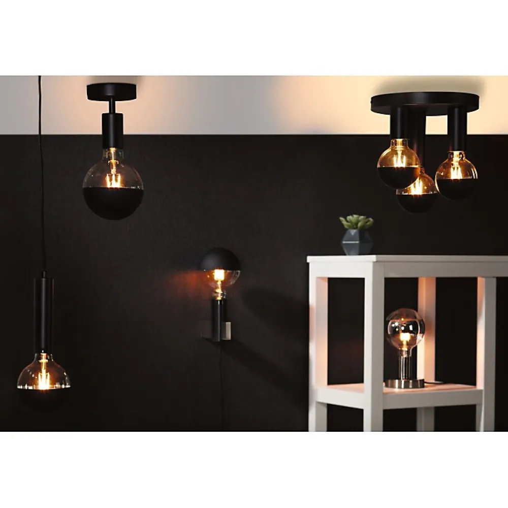 Best Paulmann LED G125 Calotte réflectrice 600lm E27 2700K 6,5W 230V Noir mate gradable