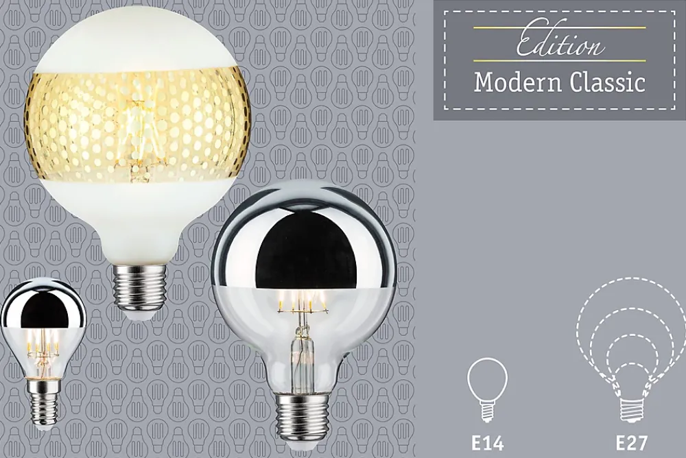 Best Paulmann LED G125 Calotte réflectrice 600lm E27 2700K 6,5W 230V Noir mate gradable