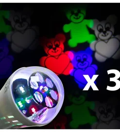 Autres Ampoule Basse Consommation, Grade A|Ampoule E27, Gros Culot À Visser<Lot 3 Ampoules LED E27 projecteur motifs BEARS Eclairage enfants