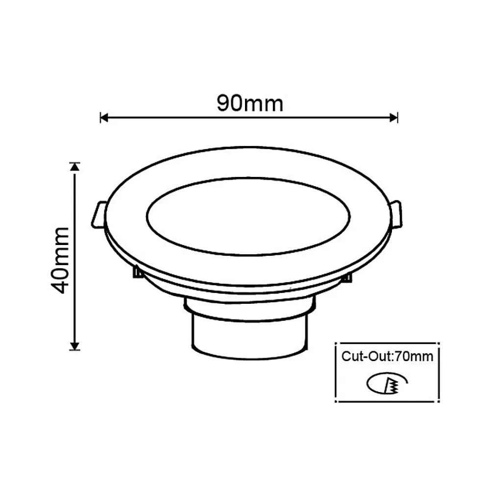 Best LED7 Lot de 2 - Spots à encastrer salle de bains led intégrée Etanche IP65 4000k Blanc Neutre