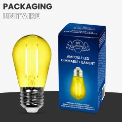 Skylantern Lot de 10 Ampoules Guirlande Guinguette Led E27 jaune - 2W