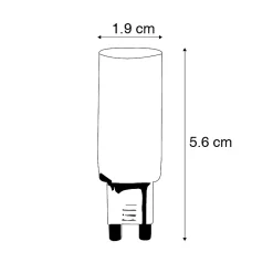 Sale Luedd Lot de 4 ampoules LED dimmables 3 niveaux G9 4,5W 500lm 2700K