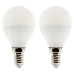 Zenitech Ampoule Connectée<Lot de 2 ampoules LED Sphérique 5W E14 400lm 2700K -