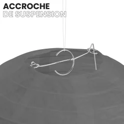 Skylantern Abat-Jour<Lot de 12 Boules Japonaises Grises 20 cm