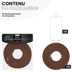 Skylantern Abat-Jour<Lot de 12 Boules Japonaises Chocolat 10 cm