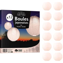 Skylantern Abat-Jour<Lot de 12 Boules Japonaises Saumon 10 cm