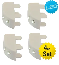 Näve Lot de 4 éclairages LED pour armoires avec capteur