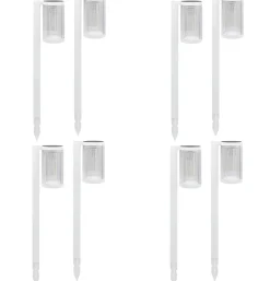 Best Kyf Lot de 8 Eclairages LED 25 lm Solaire à planter Idéal éclairage Allée et chemin