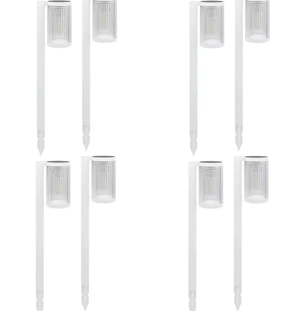 Best Kyf Lot de 8 Eclairages LED 25 lm Solaire à planter Idéal éclairage Allée et chemin