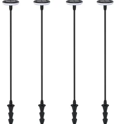 Hot Kyf Lot de 4 Eclairages LED 35 lm Solaire à planter Idéal illumination de composition florale