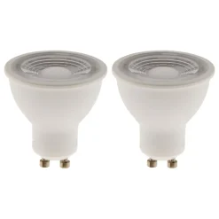 Zenitech Spot Encastrable<Lot de 2 spots LED GU10 5W - Blanc neutre - 400lm 6500K -