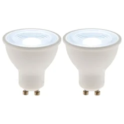 Zenitech Spot Encastrable<Lot de 2 spots LED GU10 5W - Blanc neutre - 400lm 6500K -
