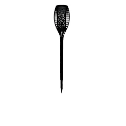 Best Galix Solaire Lot de 2 Torches solaires à LED vacillante 47cm, effet flamme, ambiance chaleureuse