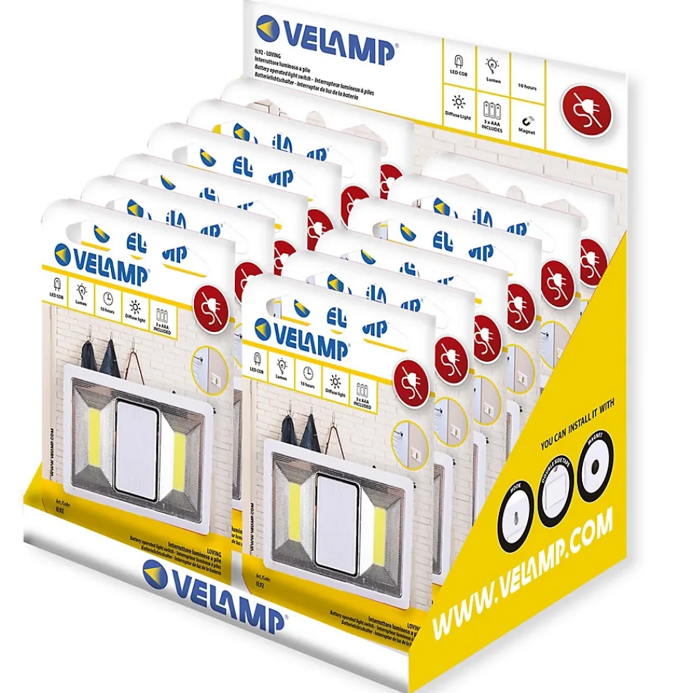 Clearance Velamp LOVING : interrupteur LED à piles (incluses). Blanc
