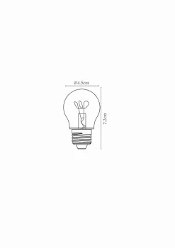 Best Lucide G45 - Ampoule filament - 4,5 cm - LED Dim. - E27 - 1x3W 2200K - Ambre