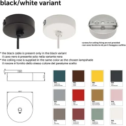Best Lumicom - CASSIS Suspension, 1XE27, max 42W, métal, rouge/blanc, D40cm