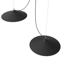 Best Lumicom - COLOMBO Suspension, 2XE27, max 42W, métal, noir mat/feuille argent, D.40cm