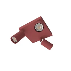Best Lumicom - FORM Q Plafonnier, 3X GU10, max 33W, métal, rouge cowhide, 30x30cm