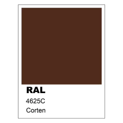 Best Lumicom - ROND Plafonnier, 1x GU10, max 33W, métal, marron corten, D.6cm x H30cm