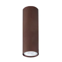 Best Lumicom - ROND Plafonnier, 1x GU10, max 33W, métal, marron corten, D.6cm x H30cm