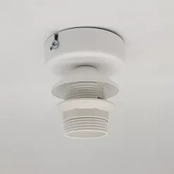 Best Lumicom - TUZZI Plafonnier, 1xE27, max 42W, métal, blanc mat, D.40cm