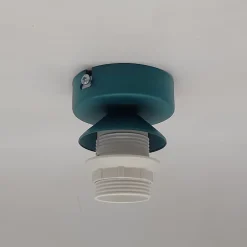 Best Lumicom - TUZZI Plafonnier, 1xE27, max 42W, métal, bleu méditerranéen, D.50cm
