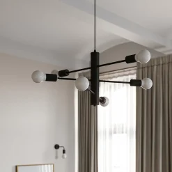 Sollux Lighting Suspension Pour Salon<Lustre en acier 6 lampes 60x60x85cm Sollux