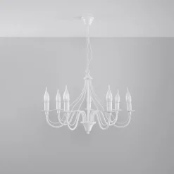 Sollux Lighting Suspension Pour Salon<Lustre en acier 7 lampes 60x60x80cm Sollux