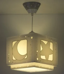 Sale Dalber Lustre et lampe suspension enfant Moonlight lune et étoiles gris
