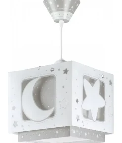 Sale Dalber Lustre et lampe suspension enfant Moonlight lune et étoiles gris