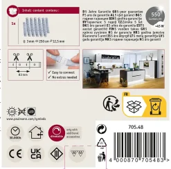 Best Paulmann MaxLED 500 Strip LED bande individuelle 2,5m blanc lumière du jour revêtue 15W 550lm/m 6500K