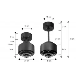 Best Klassfan Modulo Regular Exterior - un ventilateur pour extérieur IP44, DC 106 cm Gris basalte pales abs marron sans Lumière 10 à 20 m²