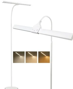 Best Nettlife Lampadaire vintage salon, bois, métal noir, E27, 151cm