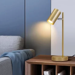 Best Nettlife lampe de chevet lampe de table de salon or pivotante 350 GU10 or en métal bureau