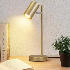 Best Nettlife lampe de chevet lampe de table de salon or pivotante 350 GU10 or en métal bureau