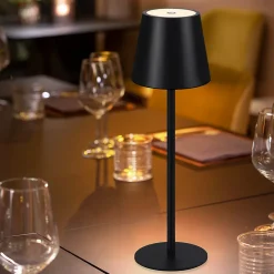 Clearance Nettlife Lot de 2 lampes de chevet LED, 2600mAh, rechargeable, tactile, noir, USB, pour extérieur
