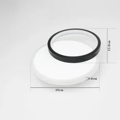 Best Nettlife Plafonnier LED 12 W Lampe de 3000 K Blanc Chaud Lampe de Chambre Lampe Design Moderne Plafond Salon Noir Rond pour